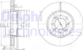 Delphi BG3965 - Гальмівний диск autozip.com.ua