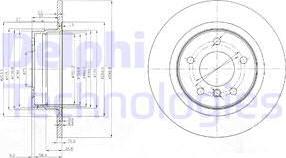 Delphi BG3960 - Гальмівний диск autozip.com.ua