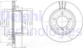 Delphi BG3900C - Гальмівний диск autozip.com.ua