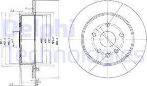 Delphi BG3907 - Гальмівний диск autozip.com.ua