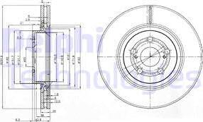 Delphi BG3914 - Гальмівний диск autozip.com.ua