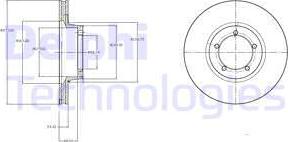 Delphi BG3984 - Гальмівний диск autozip.com.ua