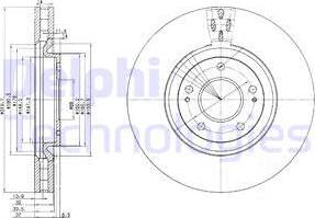 Delphi BG3988 - Гальмівний диск autozip.com.ua