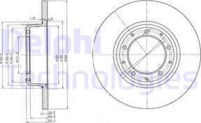 Delphi BG3982C - Гальмівний диск autozip.com.ua