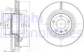 Delphi BG3939-C - Гальмівний диск autozip.com.ua