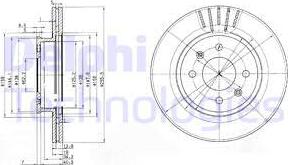 Delphi BG3934 - Гальмівний диск autozip.com.ua