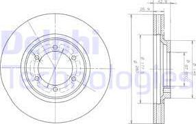 Delphi BG3936 - Гальмівний диск autozip.com.ua