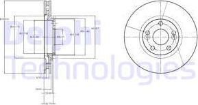 Delphi BG3924 - Гальмівний диск autozip.com.ua