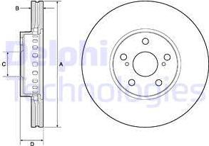 Delphi BG3921 - Гальмівний диск autozip.com.ua