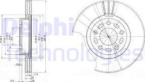 Delphi BG3928 - Гальмівний диск autozip.com.ua