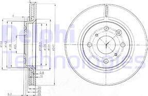 Delphi BG3976C - Гальмівний диск autozip.com.ua