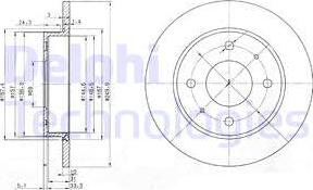 Delphi BG3971 - Гальмівний диск autozip.com.ua