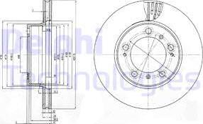 Delphi BG3409 - Гальмівний диск autozip.com.ua