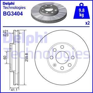 Delphi BG3404 - Гальмівний диск autozip.com.ua