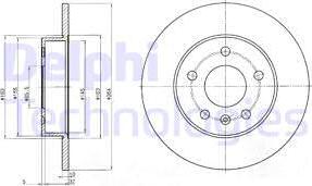 Delphi BG3406C - Гальмівний диск autozip.com.ua