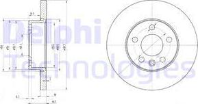 Delphi BG3415 - Гальмівний диск autozip.com.ua