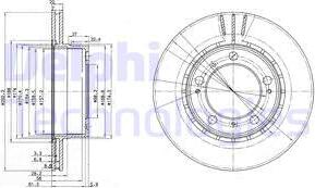 Delphi BG3410 - Гальмівний диск autozip.com.ua