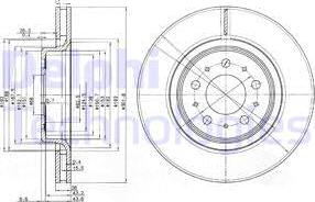 Delphi BG3418 - Гальмівний диск autozip.com.ua