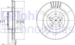 Delphi BG3413 - Гальмівний диск autozip.com.ua