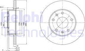 Delphi BG3426 - Гальмівний диск autozip.com.ua