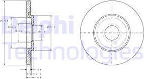 Delphi BG3421C - Гальмівний диск autozip.com.ua