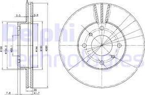 Delphi BG3596 - Гальмівний диск autozip.com.ua