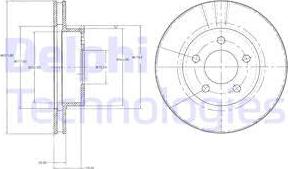 Delphi BG3546 - Гальмівний диск autozip.com.ua