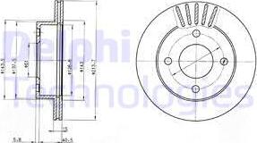 Delphi BG3548 - Гальмівний диск autozip.com.ua