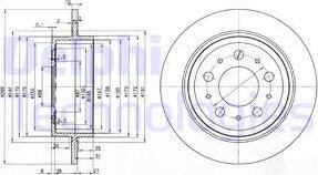 Delphi BG3543 - Гальмівний диск autozip.com.ua