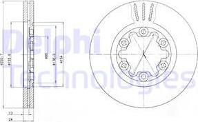 Delphi BG3559 - Гальмівний диск autozip.com.ua