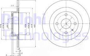 Delphi BG3556 - Гальмівний диск autozip.com.ua