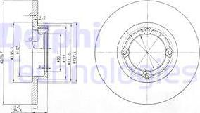 Delphi BG3551 - Гальмівний диск autozip.com.ua