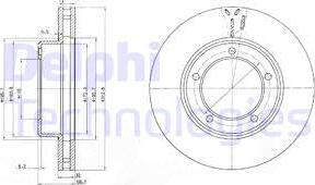 Delphi BG3558 - Гальмівний диск autozip.com.ua