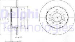 Delphi BG3552 - Гальмівний диск autozip.com.ua