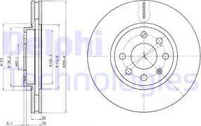 Delphi BG3569C - Гальмівний диск autozip.com.ua