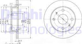 Delphi BG3561 - Гальмівний диск autozip.com.ua