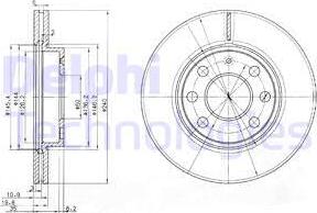 Delphi BG3568 - Гальмівний диск autozip.com.ua