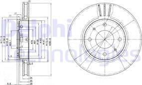 Delphi BG3501C - Гальмівний диск autozip.com.ua