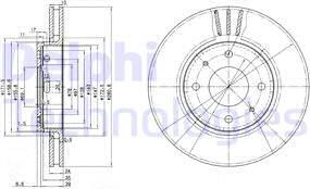 Delphi BG3501 - Гальмівний диск autozip.com.ua