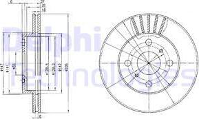 Delphi BG3519C - Гальмівний диск autozip.com.ua