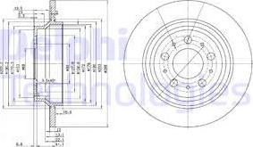 Delphi BG3515C - Гальмівний диск autozip.com.ua