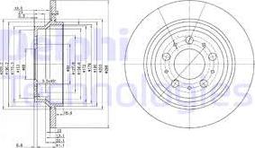 Delphi BG3515 - Гальмівний диск autozip.com.ua