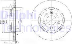 Delphi BG3518 - Гальмівний диск autozip.com.ua