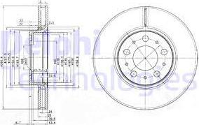 Delphi BG3513 - Гальмівний диск autozip.com.ua