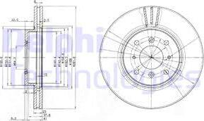 Delphi BG3589 - Гальмівний диск autozip.com.ua