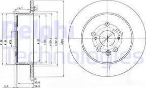 Delphi BG3583 - Гальмівний диск autozip.com.ua