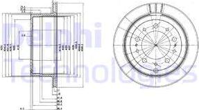 Delphi BG3534 - Гальмівний диск autozip.com.ua