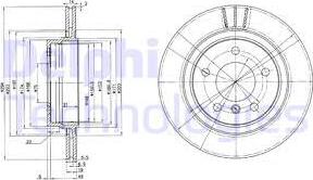 Delphi BG3530C - Гальмівний диск autozip.com.ua