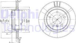 Delphi BG3530 - Гальмівний диск autozip.com.ua