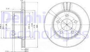 Delphi BG3532 - Гальмівний диск autozip.com.ua